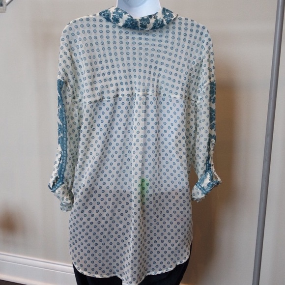 Free People sheer button down size L - Picture 2 of 8